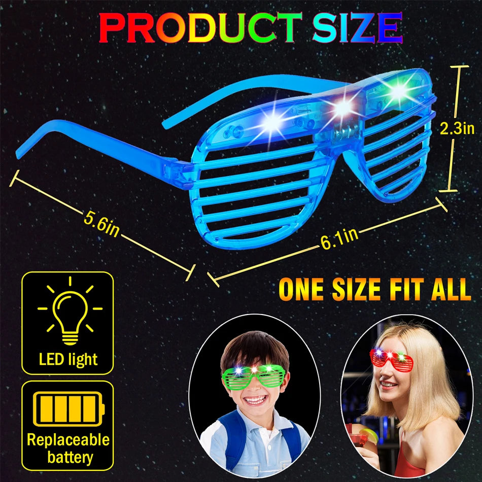 💡 Neon LED Party Glasses 😍 | Glow-in-the-Dark Fun for Birthdays, Festivals & Crazy Nights! 🥳 - ThiGui