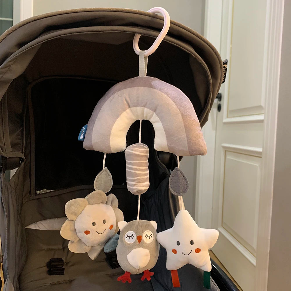 🐘 Snuggle, Shake & Smile! Hanging Plush Animal Rattles for Baby’s First Year 🍼💕 - ThiGui