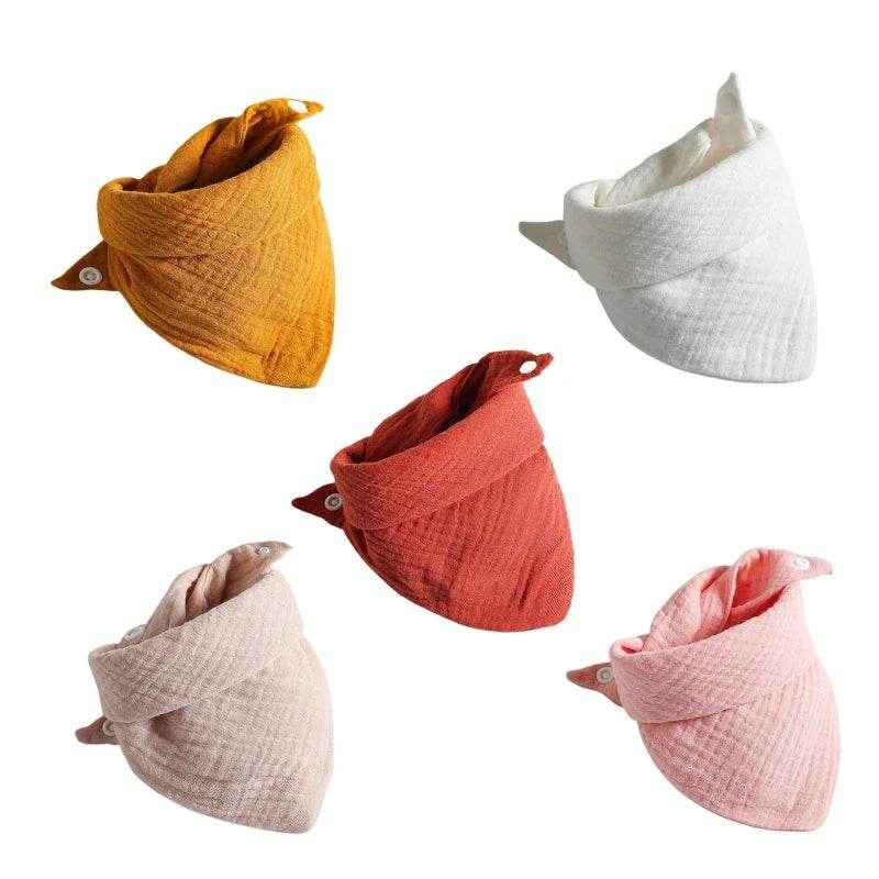 🍼Stylish & Soft! 5-Pack Baby Boy Bandana Bibs for Dribbles, Feeds & Cuddles - ThiGui