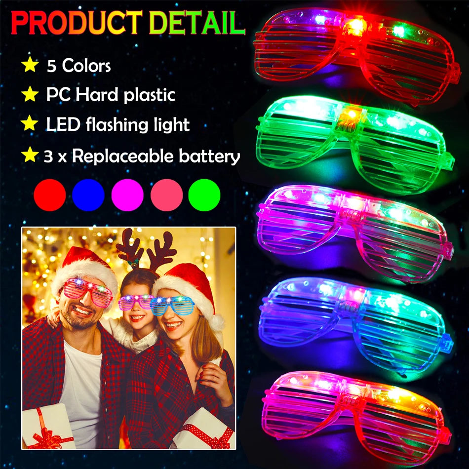 💡 Neon LED Party Glasses 😍 | Glow-in-the-Dark Fun for Birthdays, Festivals & Crazy Nights! 🥳 - ThiGui