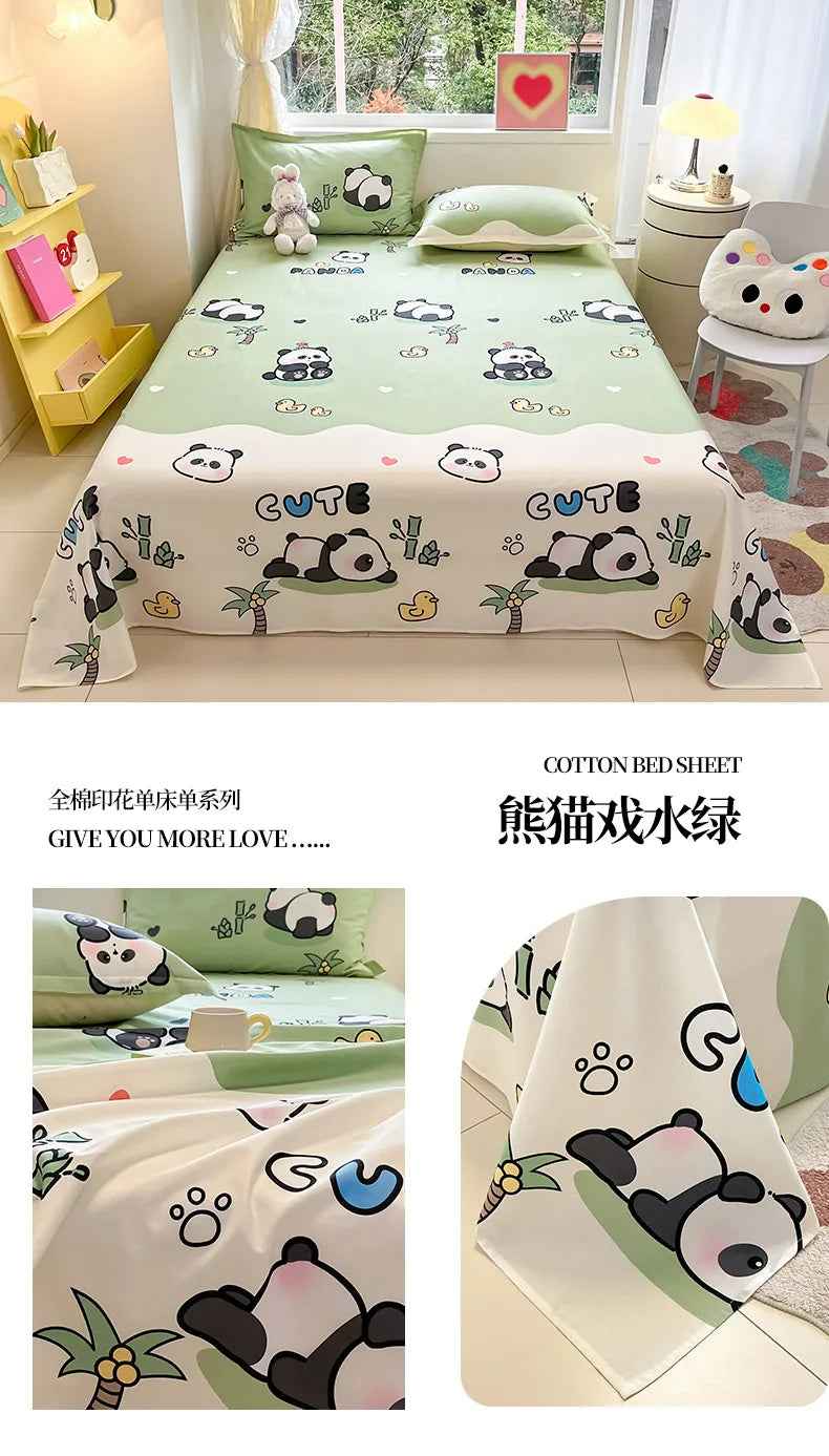 🛏️Fresh Flowers, Sweet Dreams – Soft Cotton Bed Sheet for Kids 🌸 - ThiGui