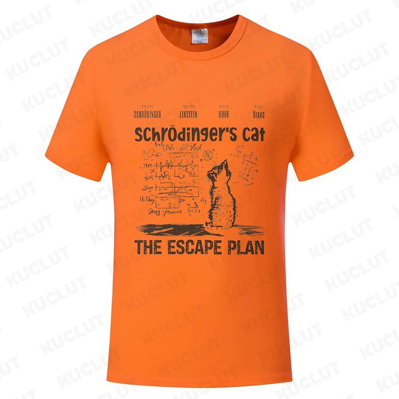 😼 Cool Cat Escape Plan T-Shirt – Geeky Style for Boys Who Dare to Stand Out 🖤 - ThiGui