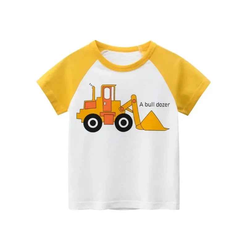 🚧 Dig Into Fun! Excavator Cartoon Tee for Little Builders (2–10Y) - ThiGui