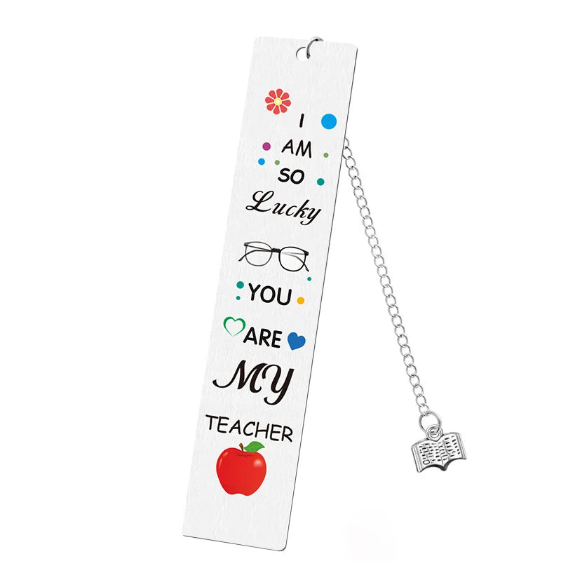 📚🌟 A Bookmark That Says “Thank You” – Colourful Steel Gift for Inspiring Teachers ✏️🍎 - ThiGui