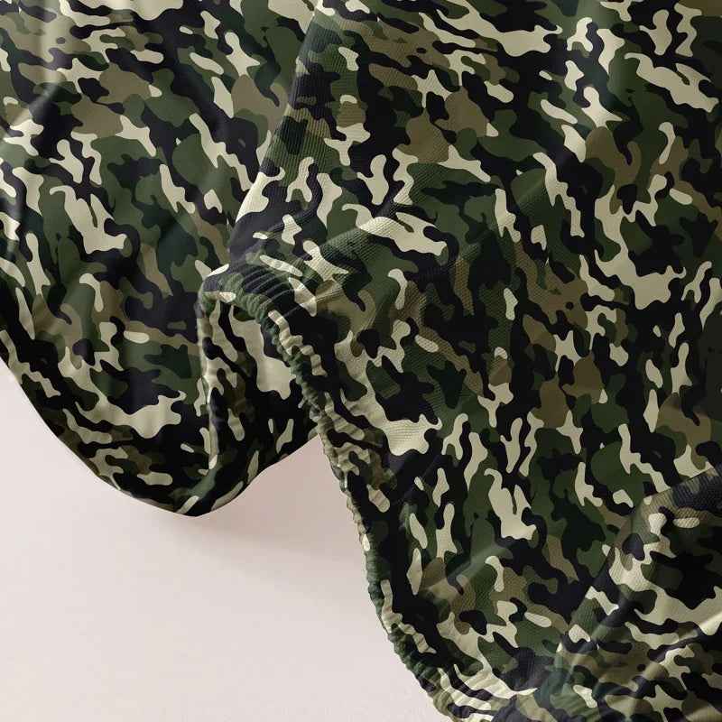 🪖Tough Look, Soft Touch! Green Camo Fitted Sheet for Adventurous Boys - ThiGui