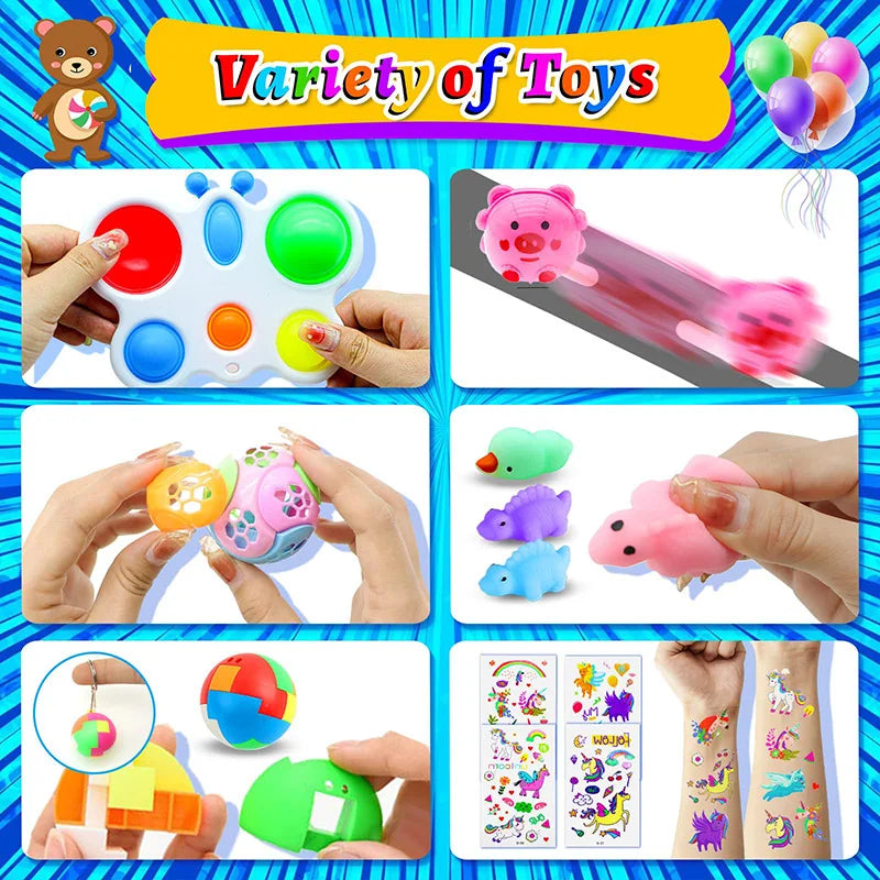 🎉 206-Piece Surprise Toy Set – Bulk Party Fun for Curious Little Explorers! 🎁🦸‍♂️ - ThiGui