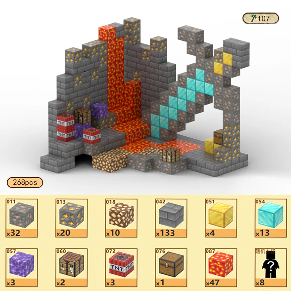 🧲 Build & Imagine! Magnetic Mine World Cube Set for Kids – Craft, Create, and Play 🎮🌍 - ThiGui