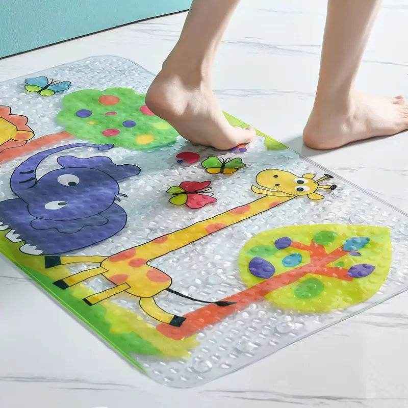 🐾 Safe, Sweet & Splash-Ready – Cartoon Suction Bath Mat for Kids Who Love Bathtime Fun! - ThiGui