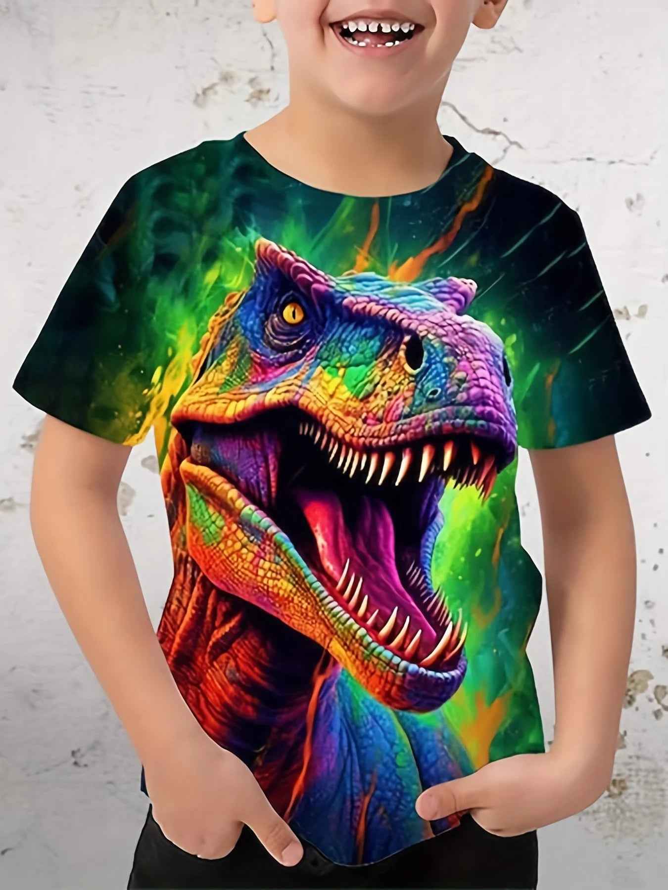 🦖Bold 3D Dino Tee – For Little Boys with Big Roars! - ThiGui