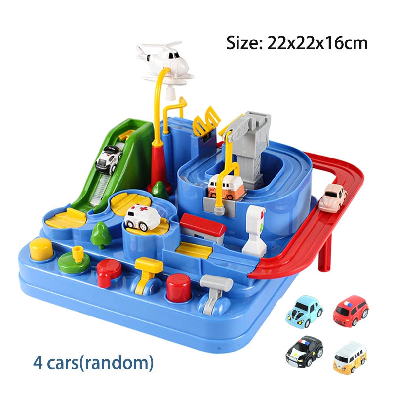 🚀🚗 Adventure Track Playset – Action-Packed Fun for Curious Kids! 🐒🛤️ - ThiGui