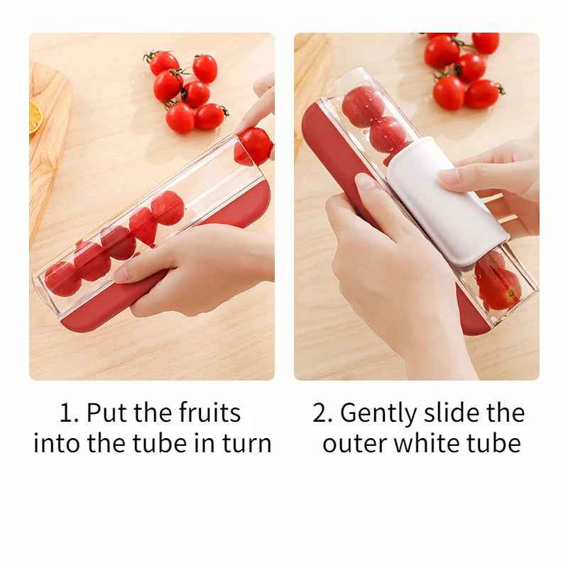 💥No-Mess Grape & Cherry Tomato Slicer – The Snack Time Hero for Busy Mums! - ThiGui