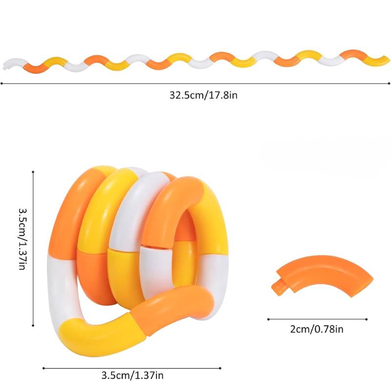 🌀 3x Tangle Fidget Toys – Twist, Play & Focus! 🌈 - ThiGui