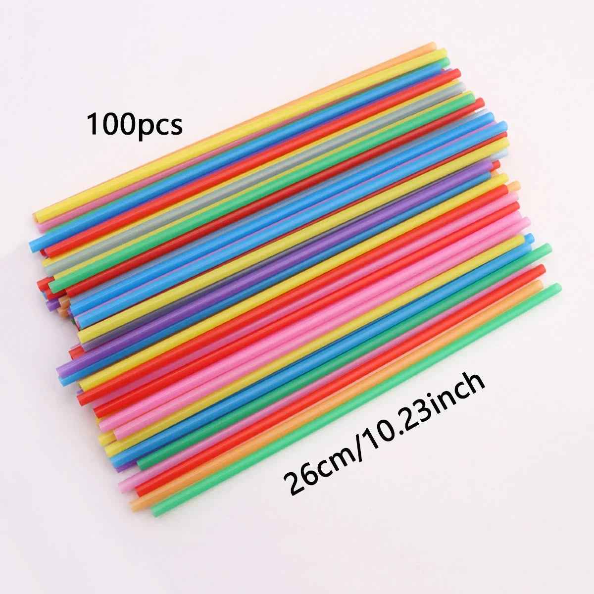 🎉100 Colorful Drinking Straws – Bring Instant Fun to Every Sip! - ThiGui