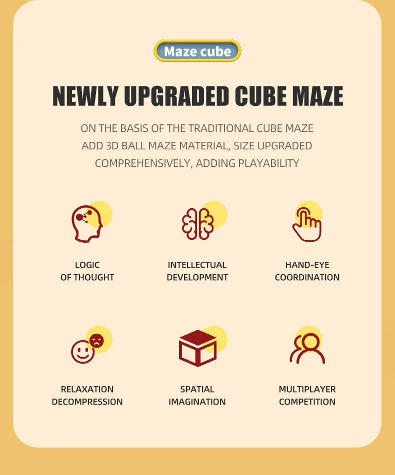 🌀🧩 3D Maze Magic Cube – Twist, Turn & Conquer the Labyrinth! 🎯💡 - ThiGui
