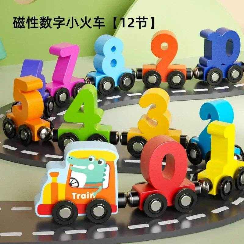 🧲Choo-Choo Count & Learn – Magnetic Wooden Train with Numbers for Curious Little Conductors - ThiGui