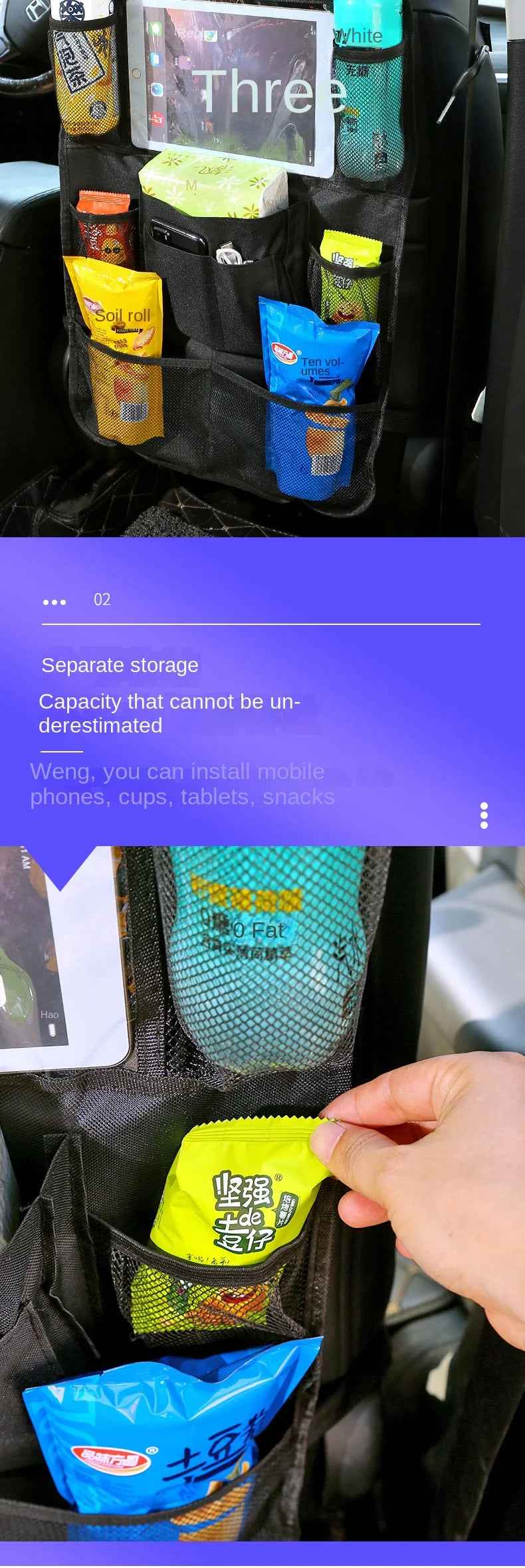 Road Trip Hero – Backseat Organizer with Tablet Holder for Tidy, Happy Car Rides! - ThiGui