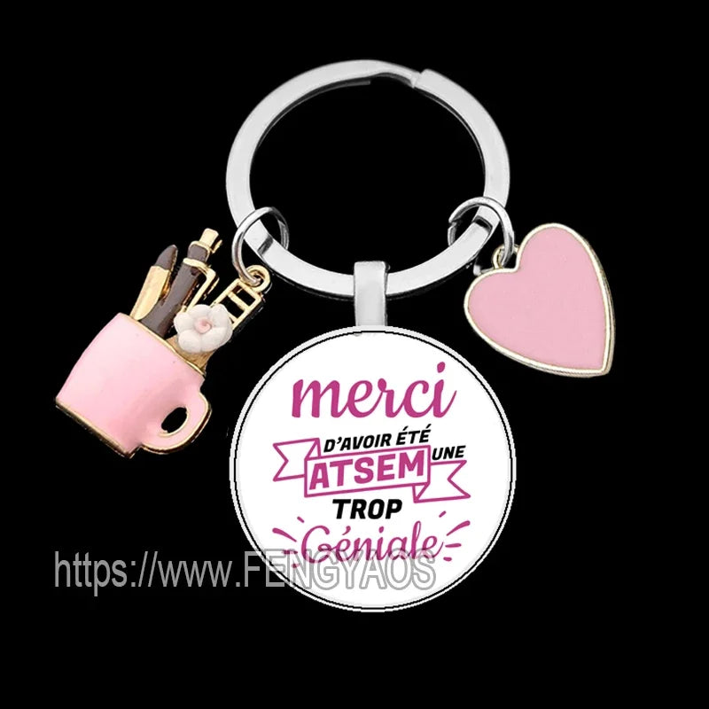 🧡 Merci Keychain – A Lovely Little Thank You for Amazing Teachers & Classroom Heroes! 🎁 - ThiGui