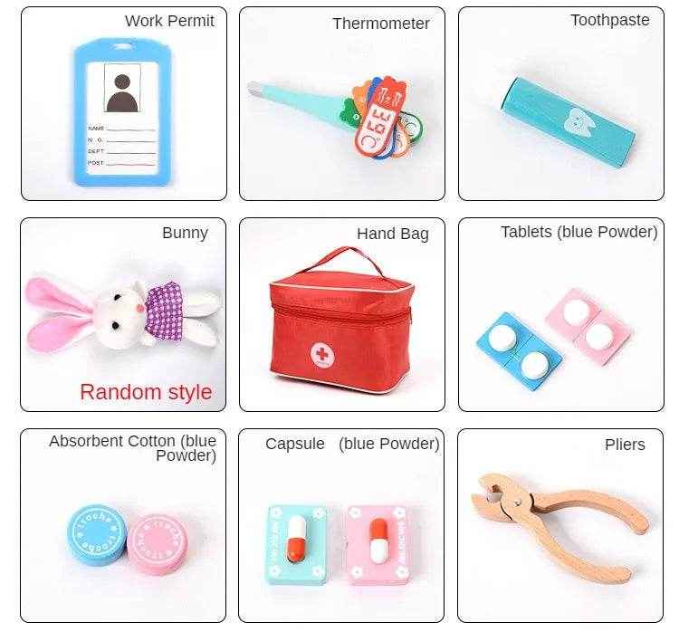 🌳Little Healer Play Kit – Wooden Doctor Set for Imaginative Mini Medics - ThiGui