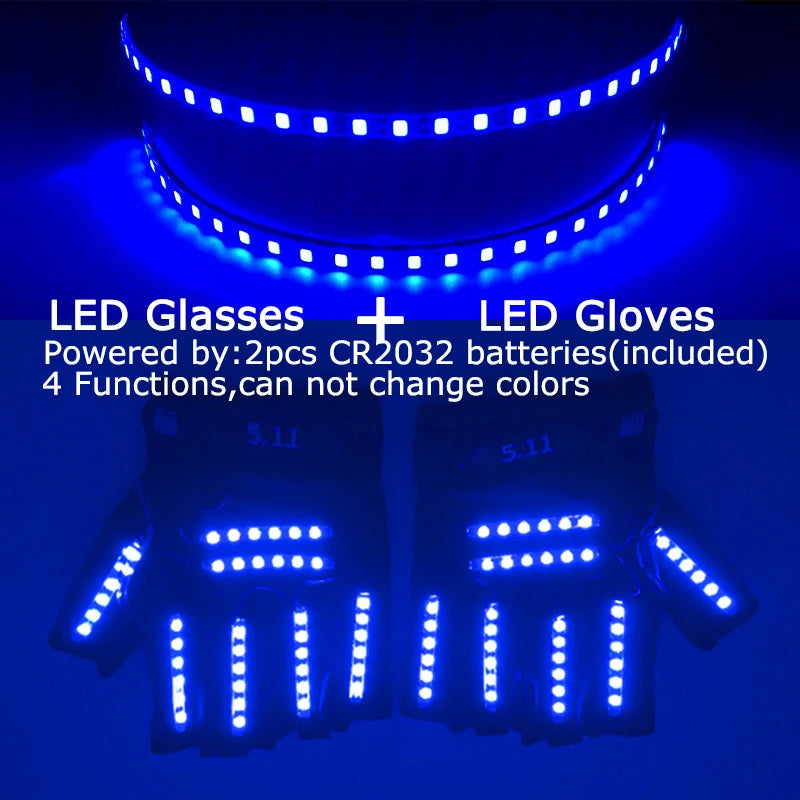 🧤 LED Glow Glasses + Gloves ✨ | Dance, Dazzle & Shine at Every Party! 🕺💡 - ThiGui