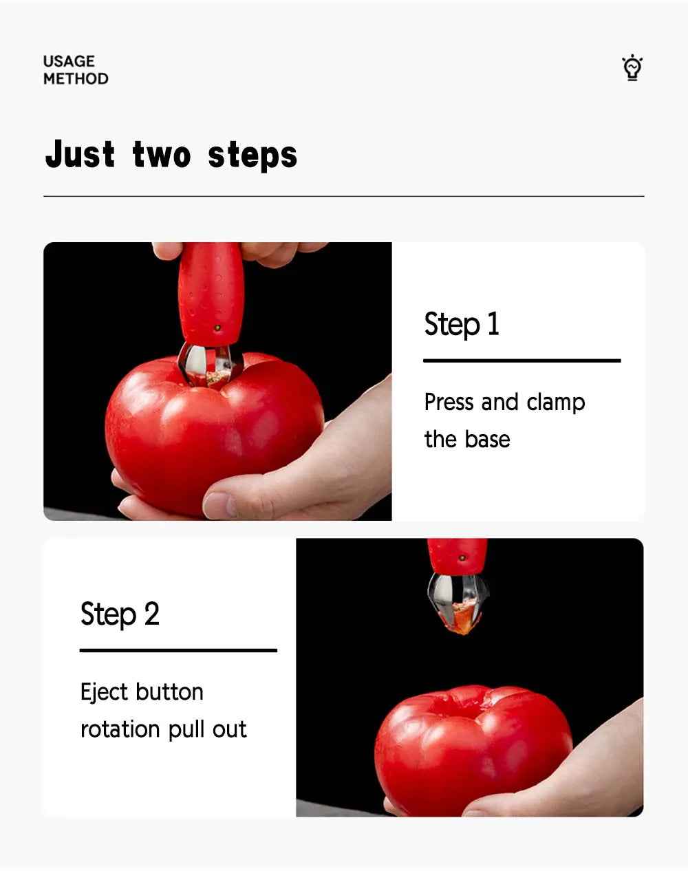 🍓Strawberry & Tomato Stem Remover – Handy Kitchen Hero for Busy Mums! - ThiGui