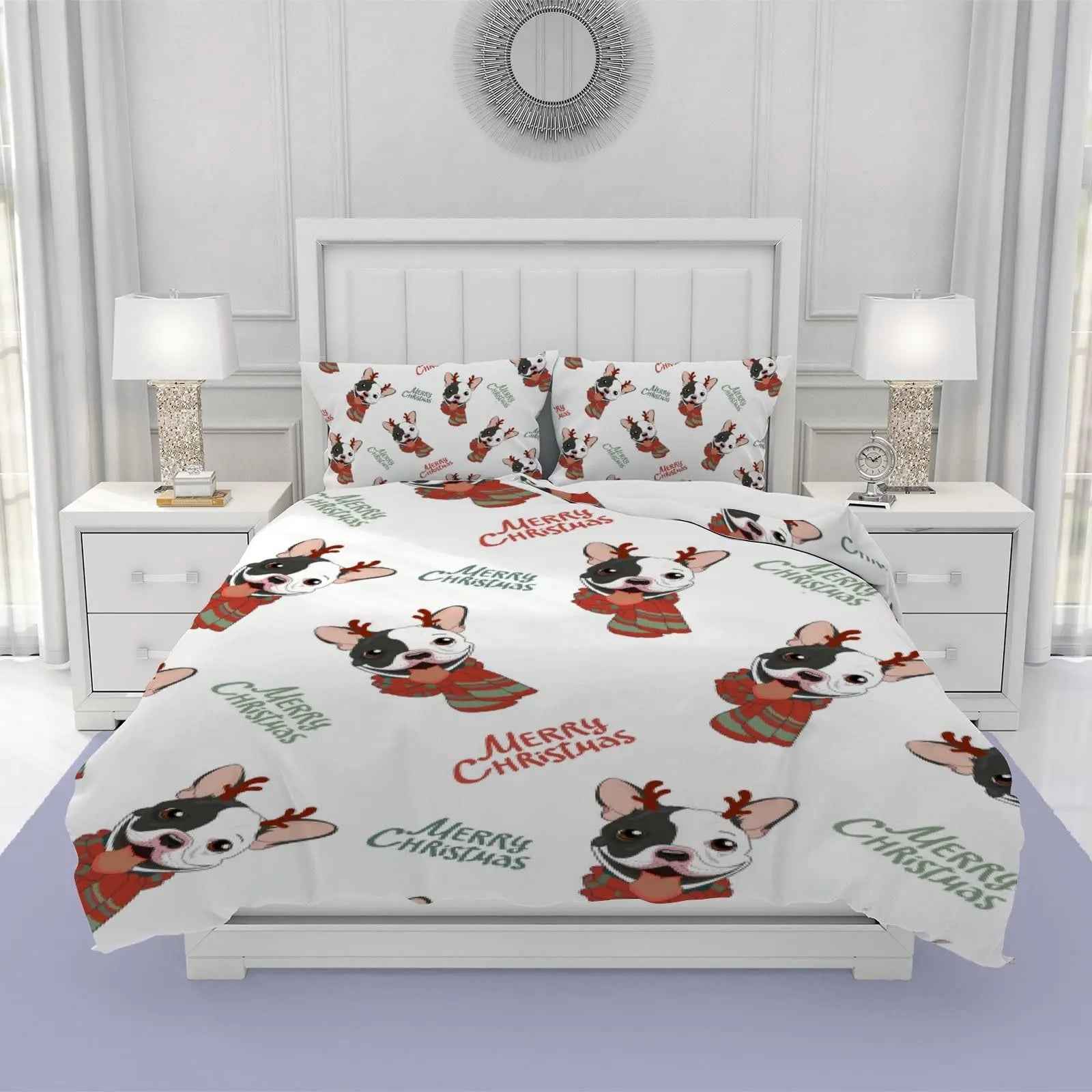 🐾Snuggle Up with a Frenchie! Adorable Bulldog Bedding Set for Little Dreamers 🐾 - ThiGui