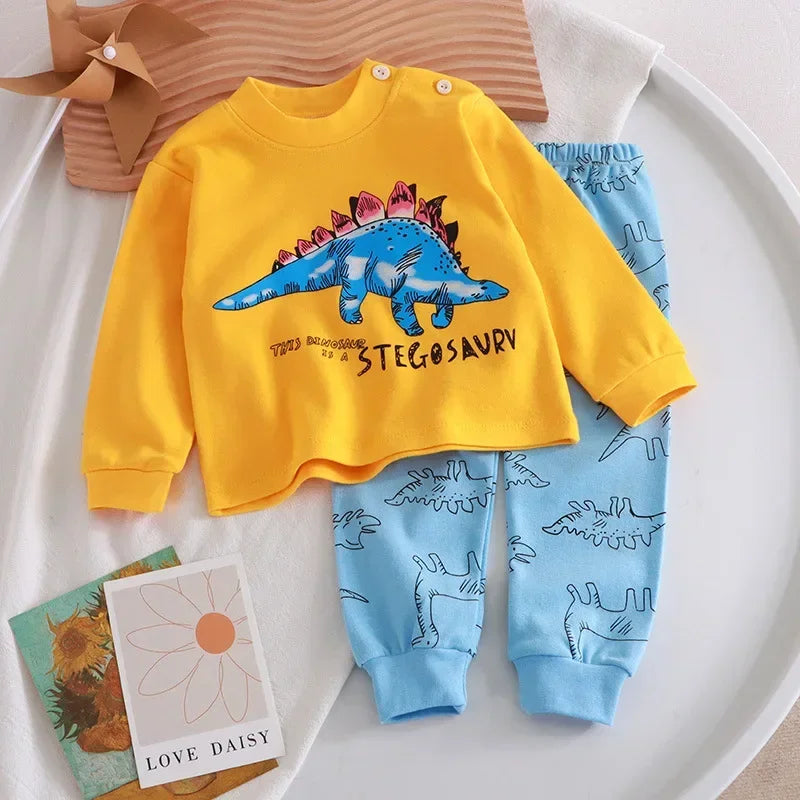🌙 Cartoon Pajama Set – Soft, Snuggly Sleepwear for Little Dreamers! 🧒🛌 - ThiGui