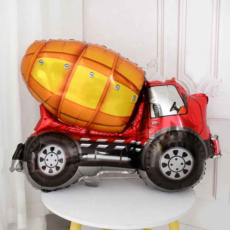 🚜Construction Vehicle Foil Balloon Set for Boys Who Love Trucks Diggers and Big Birthday Fun - ThiGui