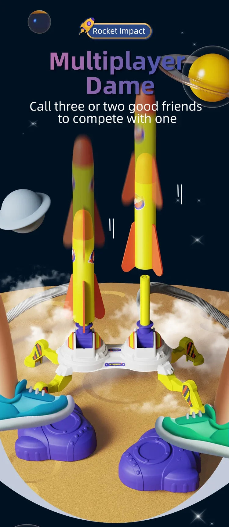 🚀 Ready, Set, STOMP! Air Rocket Launcher Toy for Outdoor Fun & Energy Burn 🔥👟 - ThiGui