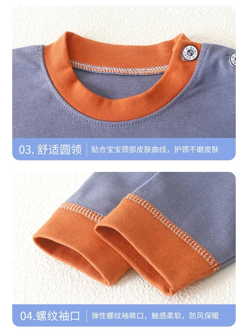 🐻 Cute Bear Pajama Set – Snuggly Autumn Sleepwear for Your Little Cub! 🌙🧒 - ThiGui