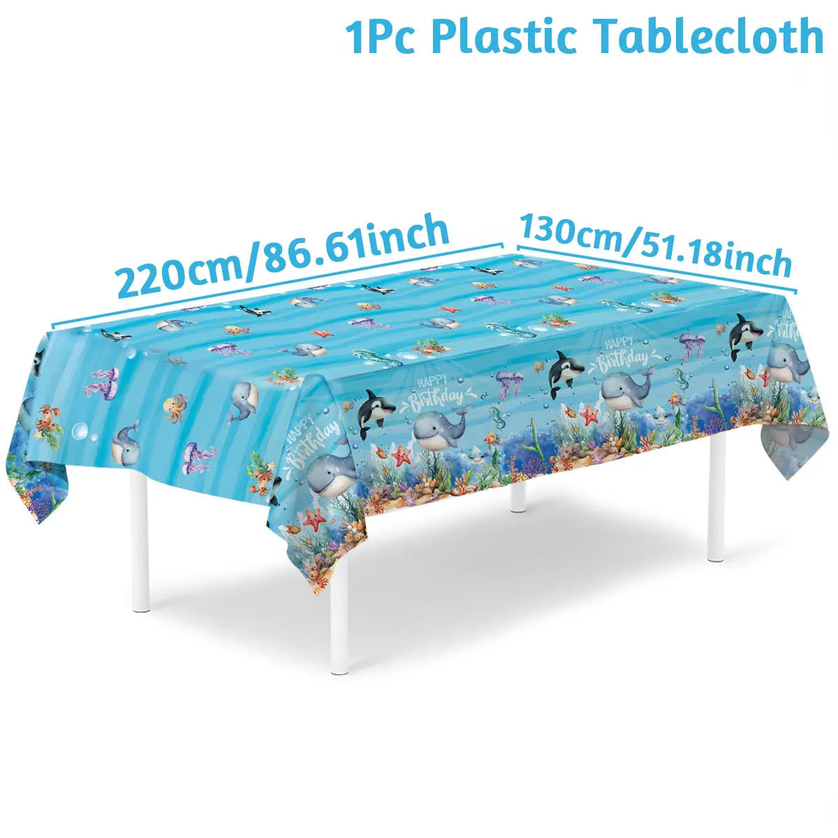 🐙🌊 Under the Sea Party Tableware – Ocean Fun for First Birthdays & Baby Showers! 🎂🐢 - ThiGui