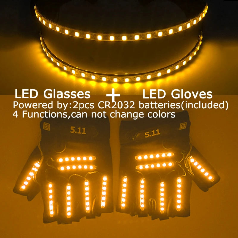 🧤 LED Glow Glasses + Gloves ✨ | Dance, Dazzle & Shine at Every Party! 🕺💡 - ThiGui