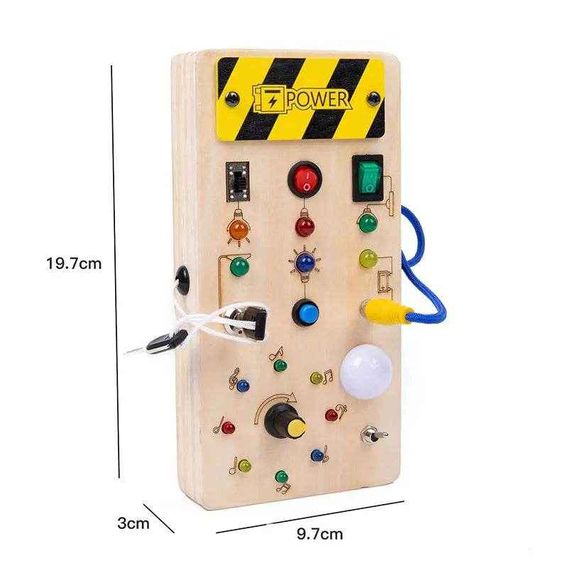 🌳Ultimate Montessori Busy Board – Light-Up Steering Wheel Fun for Curious Little Explorers! - ThiGui