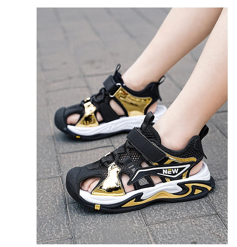 1.1 👟🌊 All-Terrain Adventure Sandals for Boys – Beach to Playground Ready! 🏖️🚀 - ThiGui