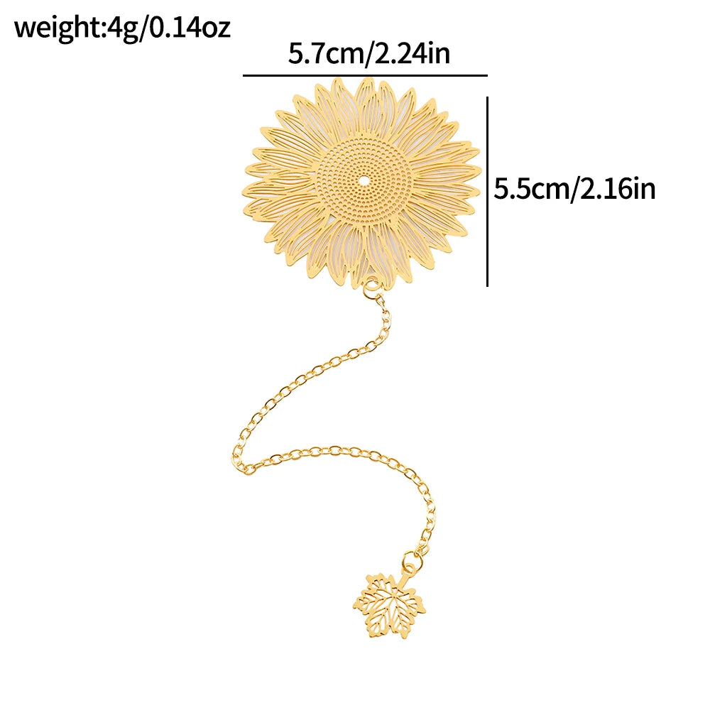 🌻📖 A Blooming Thank You – Handmade Metal Flower Bookmark for Inspiring Teachers 🌸💛 - ThiGui