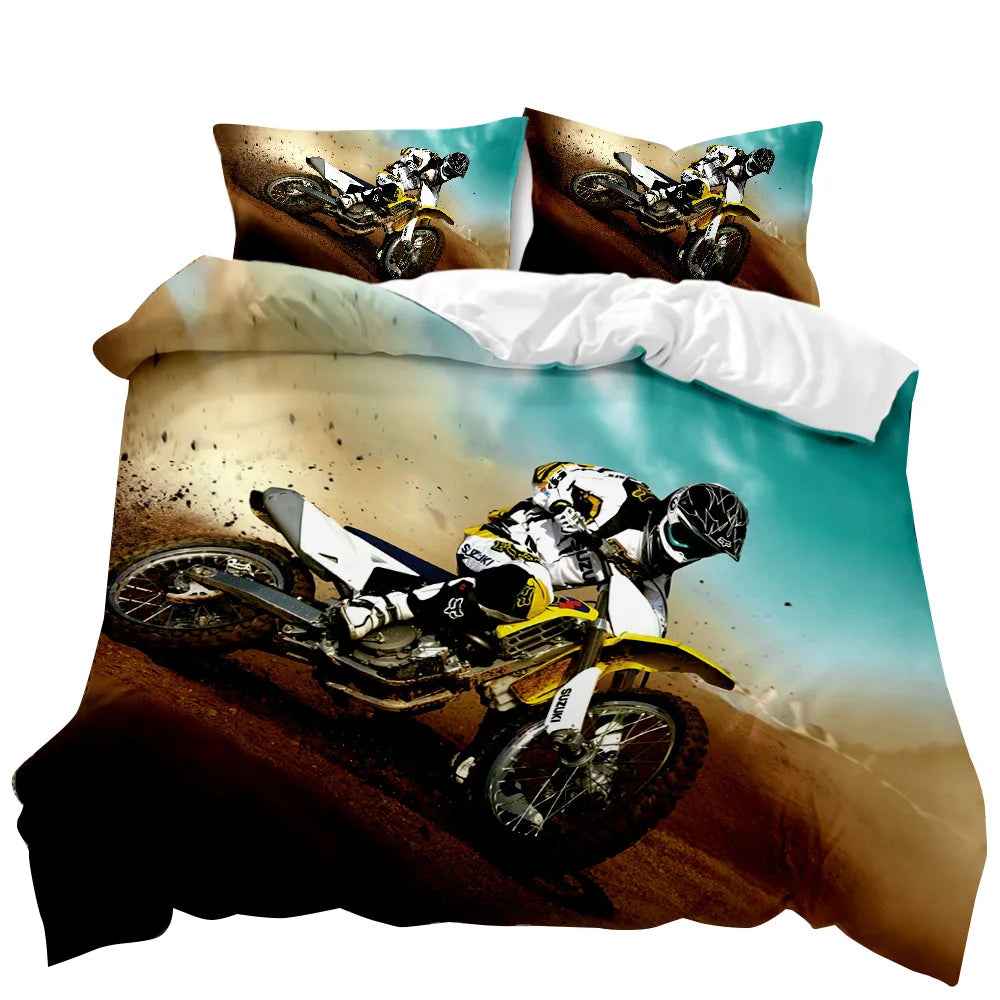 🏍️ Motocross Mania Duvet – Racing Bedding for Little Speed Lovers! - ThiGui
