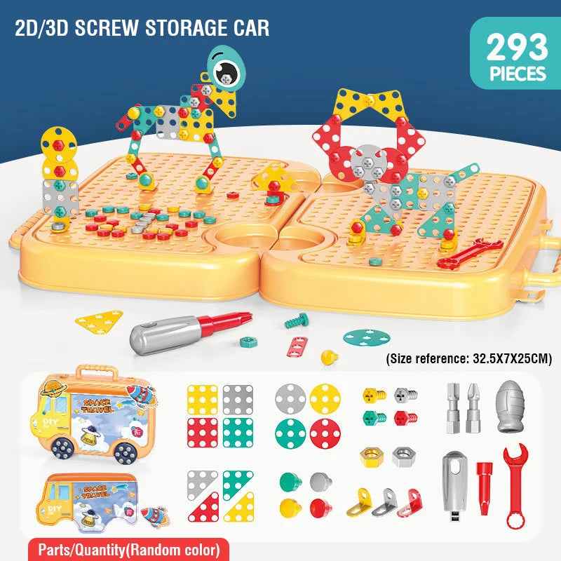 🔩 Build Big Ideas – Montessori Toolbox & 3D Puzzle Set for Young Makers 🧰🧠 - ThiGui