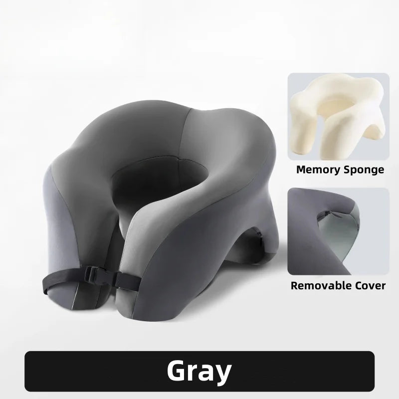 💤 Comfy U-Shaped Travel Pillow – Perfect for Planes, Cars, and Nap Time! 🚗 - ThiGui