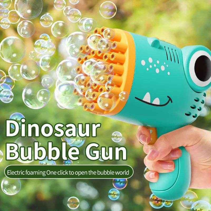 🦖Roaring Fun Bubble Blaster – 40-Hole Dino Bubble Gun for Endless Outdoor Play! - ThiGui