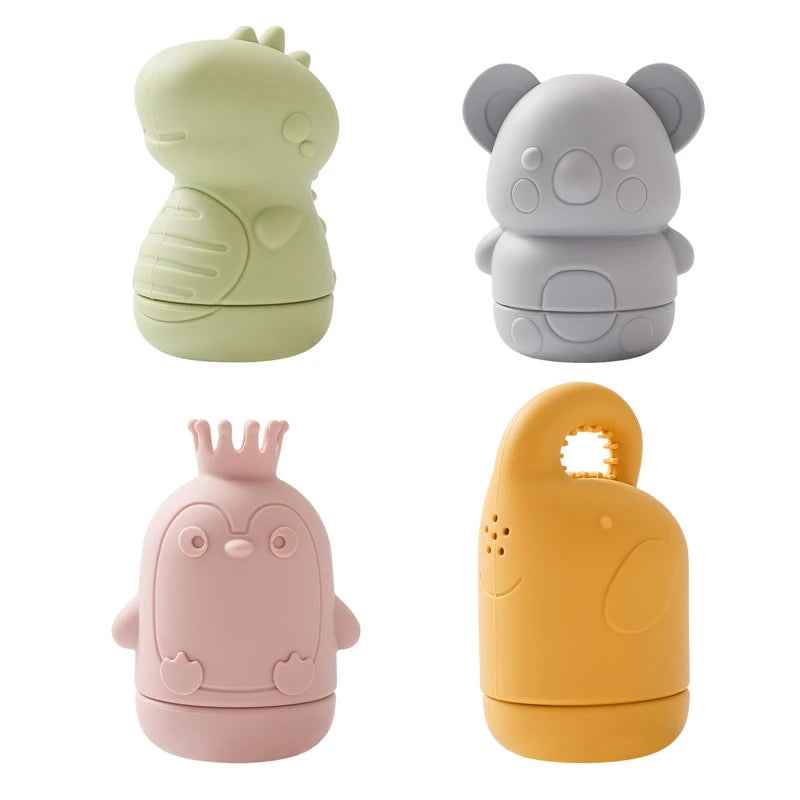 🐳 Soft Silicone Animal Bath Toys – Splash-Safe Fun with Cuddly Creatures! 💦🛁 - ThiGui