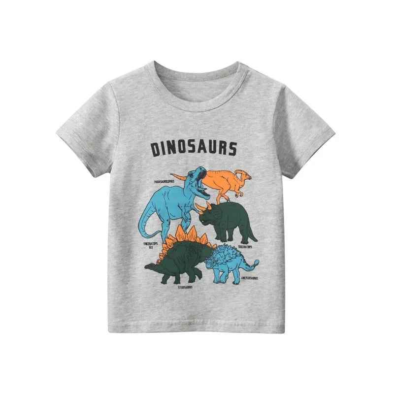 🦖 Roarsome Summer Style for Little Explorers! Dino-Mite Summer T-Shirt for Boys – Cool, Comfy & Full of Roar! - ThiGui