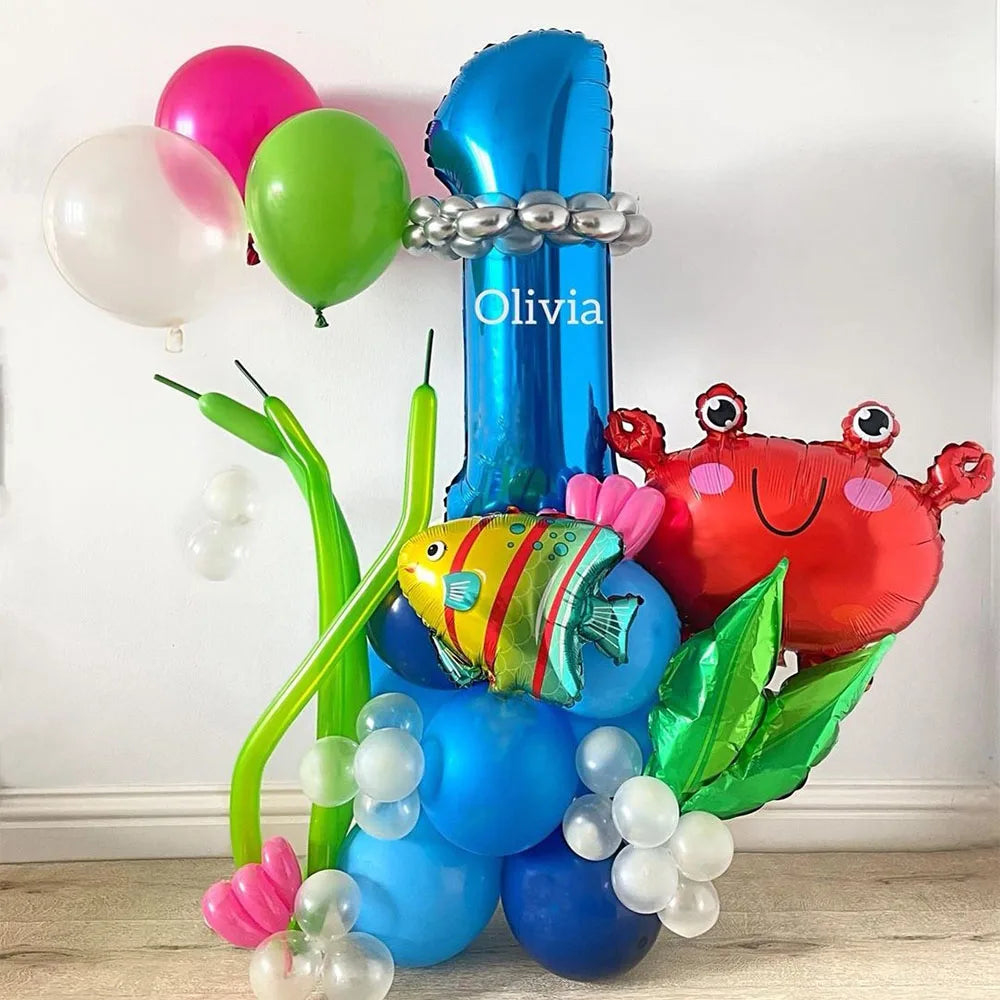 🐠 Under the Sea Birthday Balloon Set – Dive into a Magical Ocean Party! 🌊🎈 - ThiGui