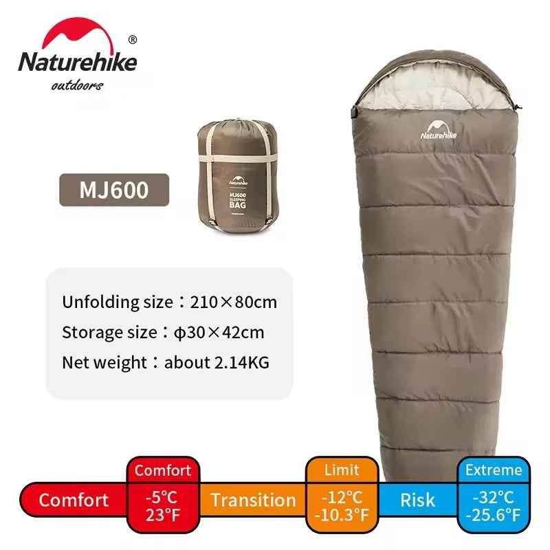 ❄️ Adventure-Ready Sleeping Bags – Naturehike MJ300 (-1℃) & MJ600 (-12℃) 🌲⛺ - ThiGui