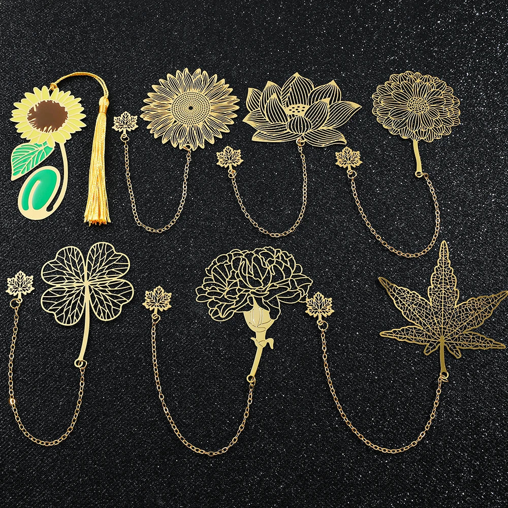 🌻📖 A Blooming Thank You – Handmade Metal Flower Bookmark for Inspiring Teachers 🌸💛 - ThiGui