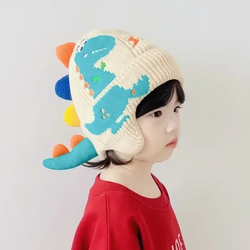 🧢🦕 3D Dino Earmuff Hat – Cozy, Cute & Roarsome for Winter Days! ❄️👶 - ThiGui