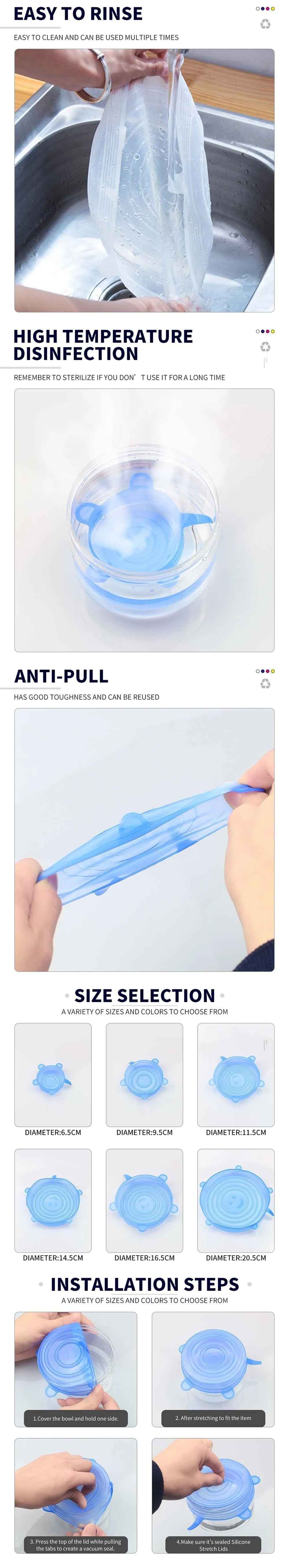 🍽️Stretchy Magic Lids – Say Bye-Bye to Plastic Wrap! - ThiGui