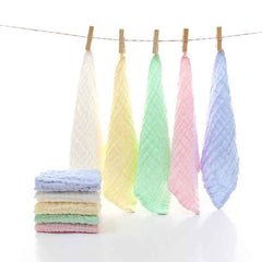 🧼 Everyday Heroes! 💖 5x Muslin Baby Washcloths – Soft, Handy & Gentle for Face, Bath & Feeding Time 🍼 - ThiGui