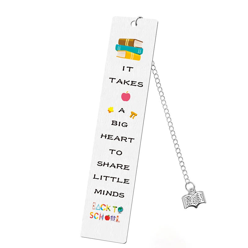 📚🌟 A Bookmark That Says “Thank You” – Colourful Steel Gift for Inspiring Teachers ✏️🍎 - ThiGui