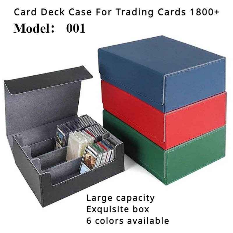 📚Deluxe Card Keeper: PU Leather Storage Box with Magnetic Lid for Trading Cards - ThiGui