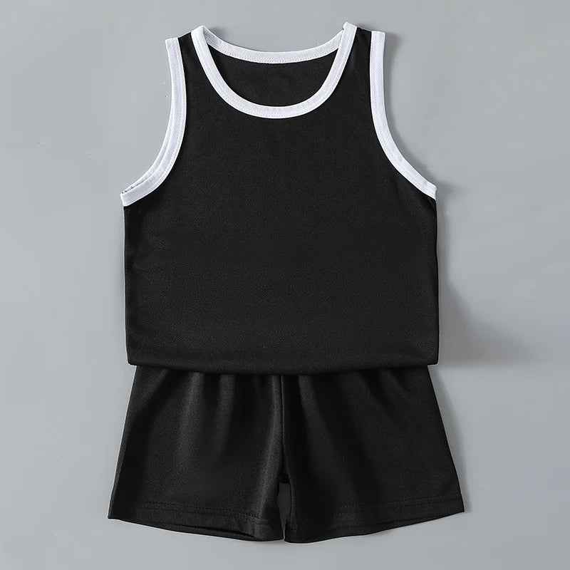 Breezy Summer 2-Piece Set – Quick-Dry Vest & Stretch Shorts for Active Boys on the Go! - ThiGui