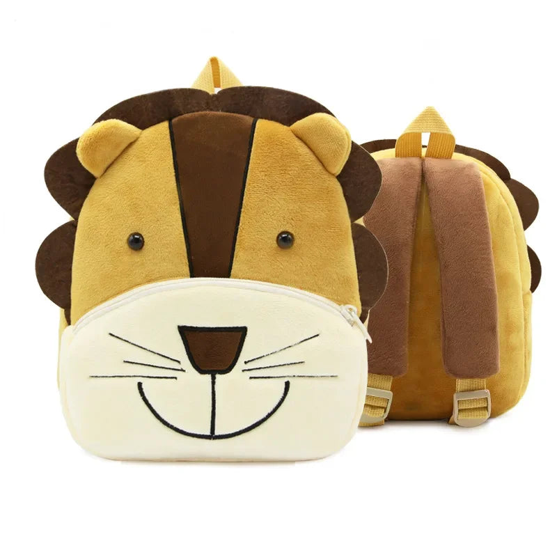 🦁 Cuddly Animal Backpack – Soft Plush Bag for Little Adventures! 🎒💛 - ThiGui